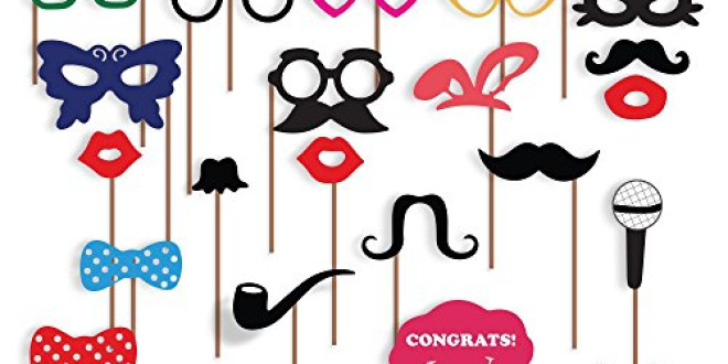 Wedding Photo Booth Props new design 2015, wedding decorations, birthday party photo props, attached to the stick NO DIY required only from USASales Seller (Style 1)