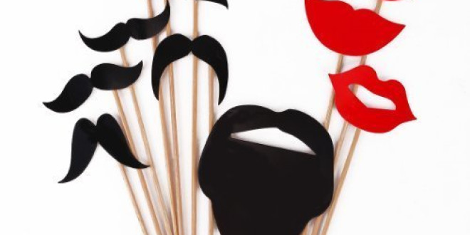 31PCS Colorful Props On A Stick Mustache Photo Booth Party Fun Wedding Christmas Birthday Favor