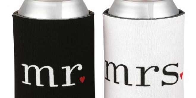 Hortense B. Hewitt Wedding Accessories Mr. and Mrs. Can Coolers Gift Set