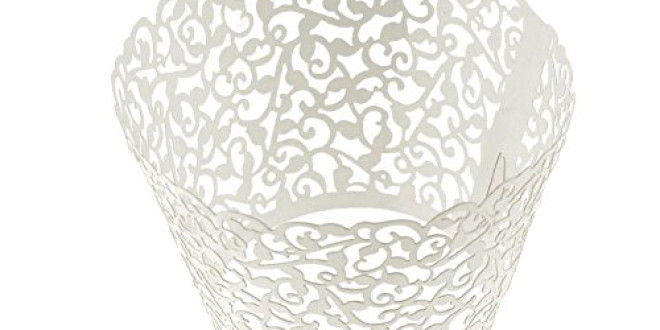 96pcs Filigree Little Vine Lace Laser Cut Cupcake Wrapper Liner Baking Cup Muffin Case Trays Wedding Birthday Party Decoration (WHITE, 1)