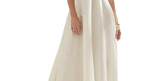 Women’s Summer Style Sleeveless Lace Wedding Dress Long White Tube Dress (size12)