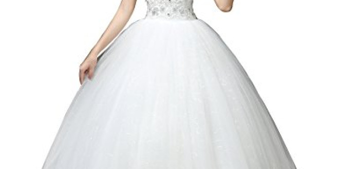 Clover Bridal Vintage High Collar Pearl Wedding Dress for Bride White Under 100 (10)