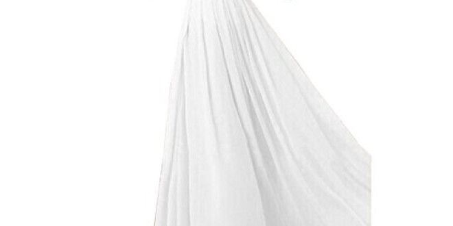 Eiffel Women’s Lace Splicing Chiffon Long Maxi Dress Evening Wedding Bridesmaid Gown ,White,Medium