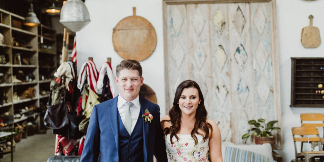 One Creative Couple's Wedding at an Los Angeles Antique Shop